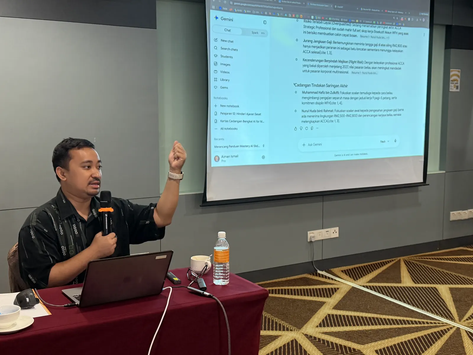 Penerangan prompt kepada peserta HR
